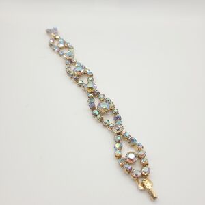 Vintage Triad Iridescent Crystal Bracelet